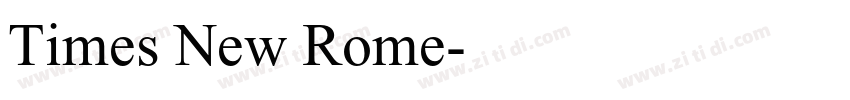 Times New Rome字体转换